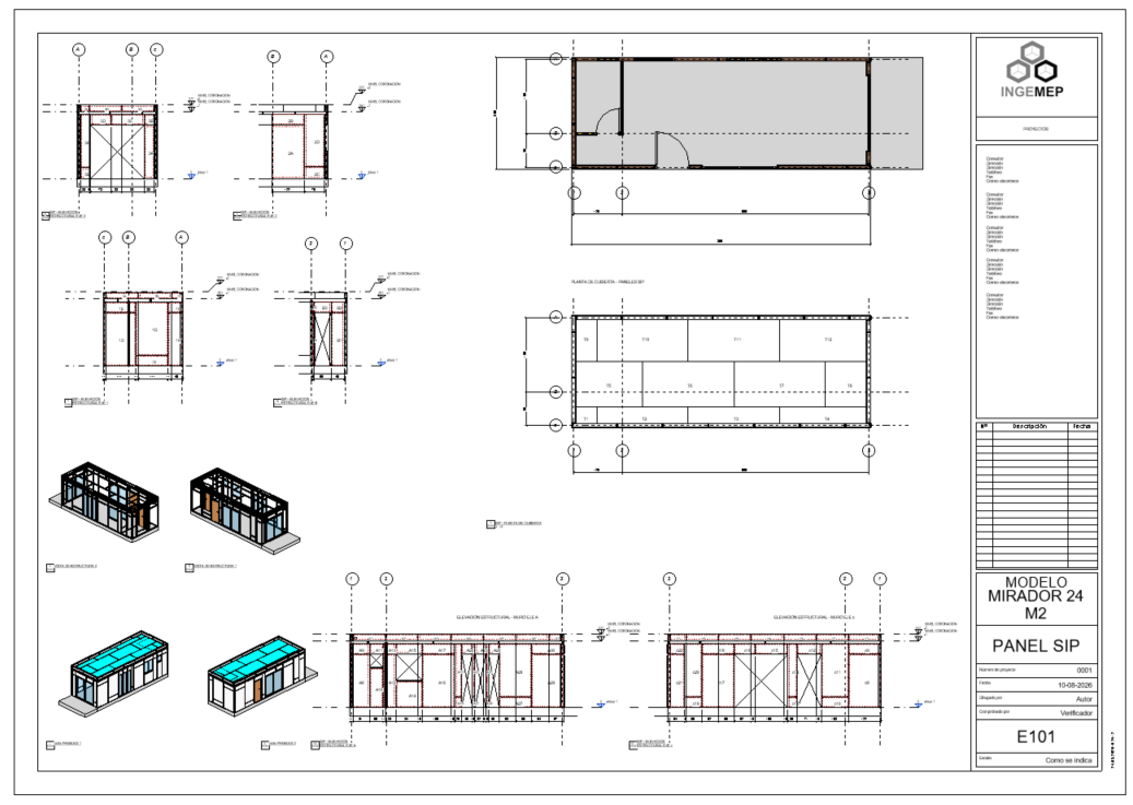Modelo Nido 24 m2 - lamina panel SIP