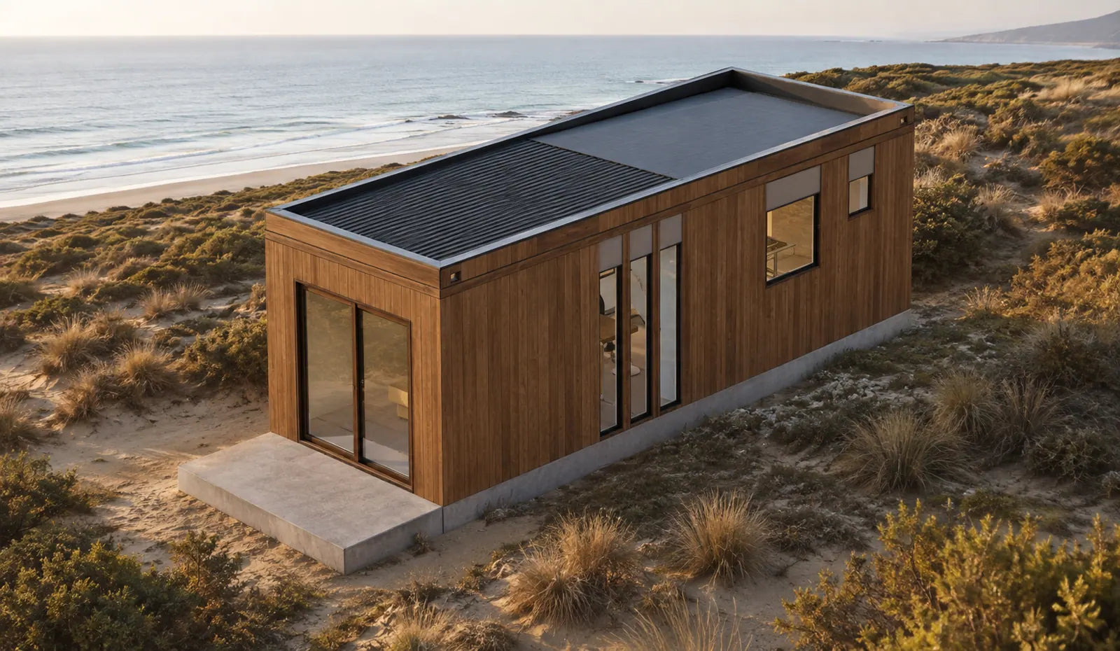 Render exterior principal del Modelo Nido 24 m² de INGEMEP Proyectos