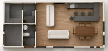 Planta amoblada del Modelo Quincho 40 m²