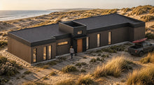 Modelo Totoralillo 110 m² entre las dunas, con kayak y camioneta junto al acceso