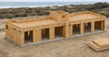 Panelizado SIP del Modelo Totoralillo 110 m² montado en obra, sin revestimientos